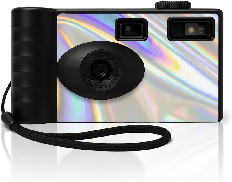 Lensy Screen Free Digital Camera | Four Built in Filters | Rechargeable, 8mp, Lightweight, Focus-Free, Auto-Flash, Easy-to-Use, Reusable, Retro Film-Style Photos (Holographic) - Image 1